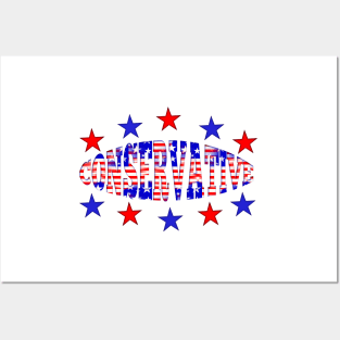 Red White Blue Patriotic Conservative Posters and Art